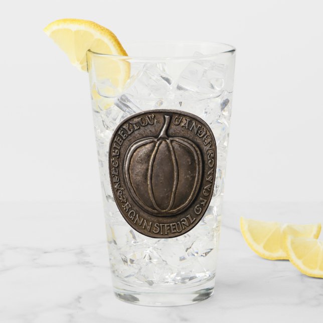 Antique Pumpkin Coin Glaskopp (Framsida Ice)