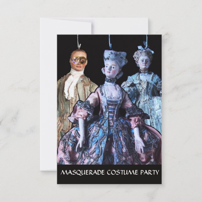 ANTIQUE PUPPETS MASQUERADE COSTUME PARTY OSA INBJUDNINGAR (Framsida)