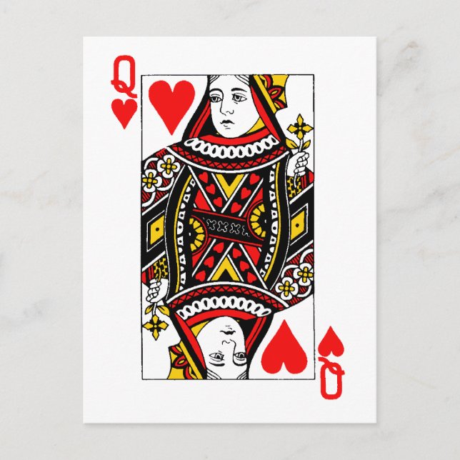Antique Queen of Heart Vykort (Framsida)