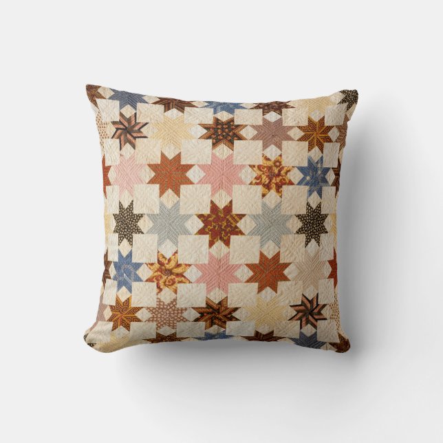 Antique Quilt Photograph | LeMoyne Star Mönster Kudde (Framsida)