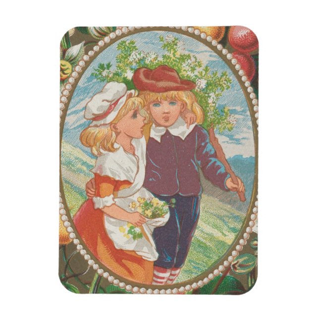 Antique Quirky Valentine, Victorian Era, 1874 Magnet (Vertikal)
