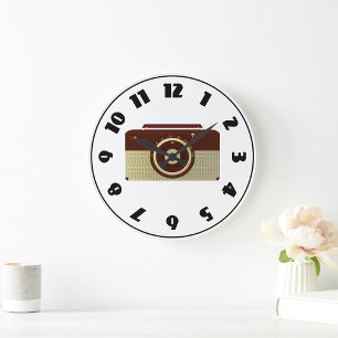 Antique Radio Clock Stor Klocka