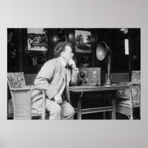 Antique Radio, tidigt 1900-talet Poster