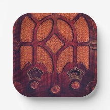 Antique radio wood art deco cathedral brunn