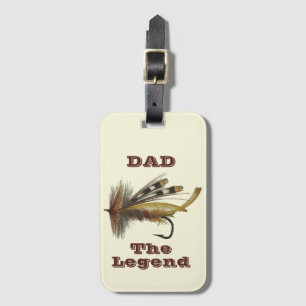 Antique Rainbow Fly for the Fishing Legend Pappa Bagagebricka