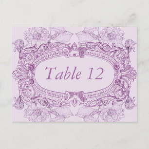 Antique Ram Lilac Bordsnummer Card