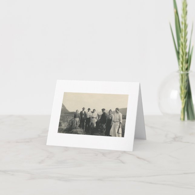 Antique Real Photo Norway Farmers Note Card Anteckningskort (Framsida)