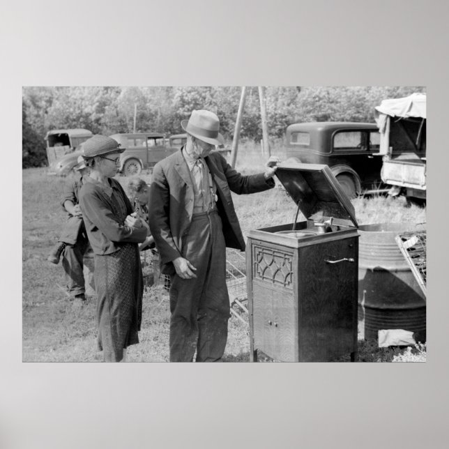 Antique Record Player, 1930s Poster (Framsidan)