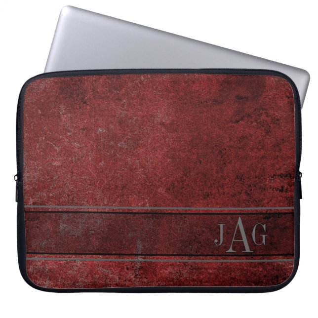 Antique Red Bok Design Laptop Sleeve (Framsidan)