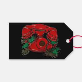 Antique Red-jultelefon, koordinering Presentetikett