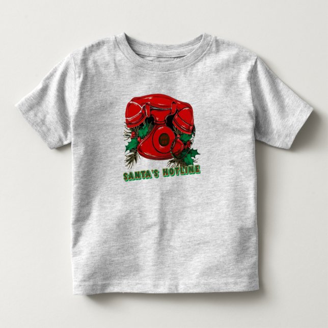 Antique Red-jultelefon, koordinering T Shirt (Framsida)