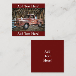 Antique Red Lastbil i Rustic Barn Note Card Anteckningskort