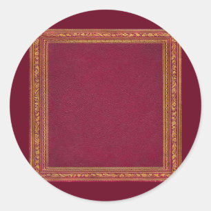 Antique Red Stickers Runt Klistermärke