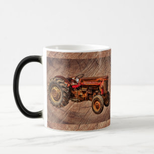 Antique Red Tractor Magisk Mugg