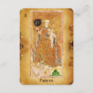 ANTIQUE RENAISSANCE TAROOT 2 / PAPESS (CHARITY) MEDDELANDE