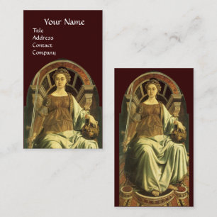 ANTIQUE RENAISSANCE TAROS/JUSTICE VISITKORT