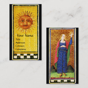 ANTIQUE RENAISSANCE TAROS/SOL OCH STAR VISITKORT