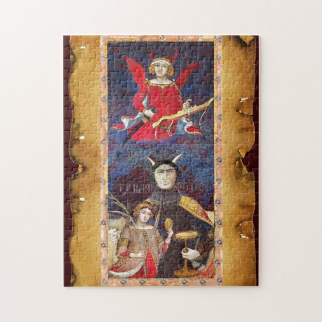 ANTIQUE RENAISSANCE TAROT 15 - DJÄVULEN PUSSEL (Vertikal)