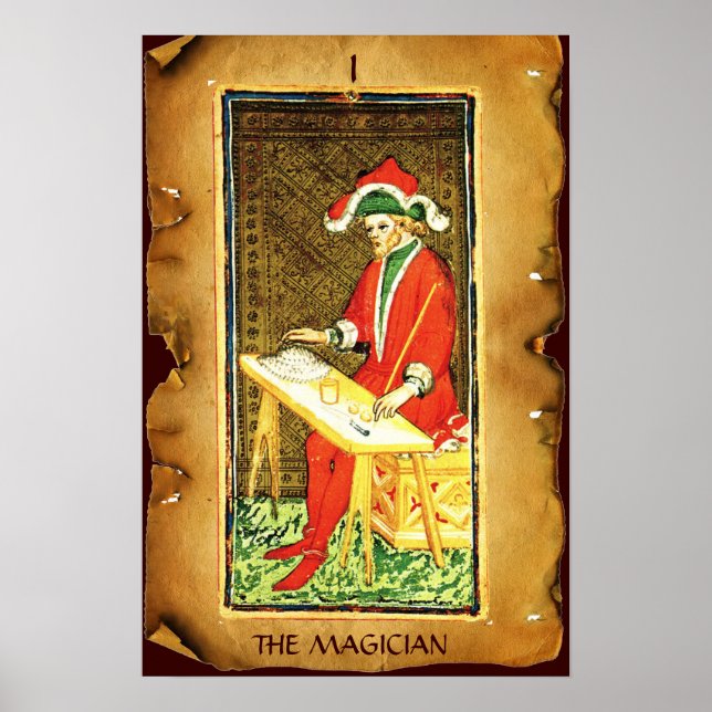 ANTIQUE RENAISSANCE TAROT 1 / MAGICIAN POSTER (Framsidan)