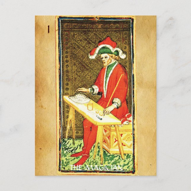 ANTIQUE RENAISSANCE TAROT 1 / MAGICIAN VYKORT (Framsida)