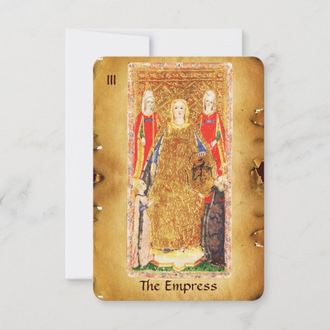 ANTIQUE RENAISSANCE TAROT 3 / EMPRESS MEDDELANDE (Framsida)