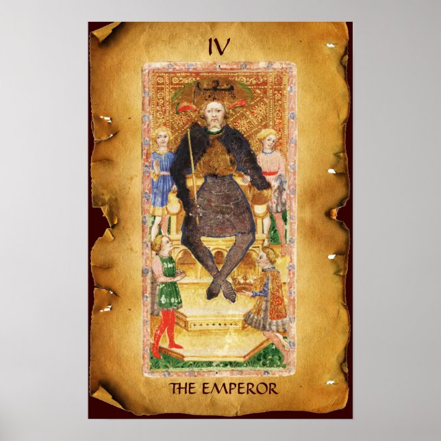 ANTIQUE RENAISSANCE TAROT 4 / EMPEROR POSTER (Framsidan)