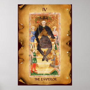 ANTIQUE RENAISSANCE TAROT 4 / EMPEROR POSTER
