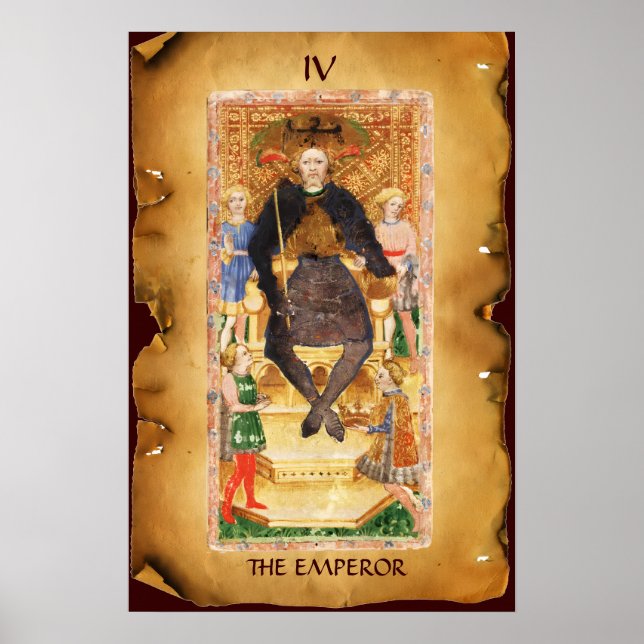 ANTIQUE RENAISSANCE TAROT 4 / EMPEROR POSTER (Framsidan)