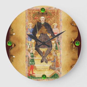 ANTIQUE RENAISSANCE TAROT 4 / EMPEROR STOR KLOCKA