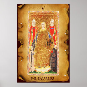 ANTIQUE RENAISSANCE TAROT 5 / EMPRESS POSTER