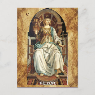 ANTIQUE RENAISSANCE TAROT 5 / POPE VYKORT