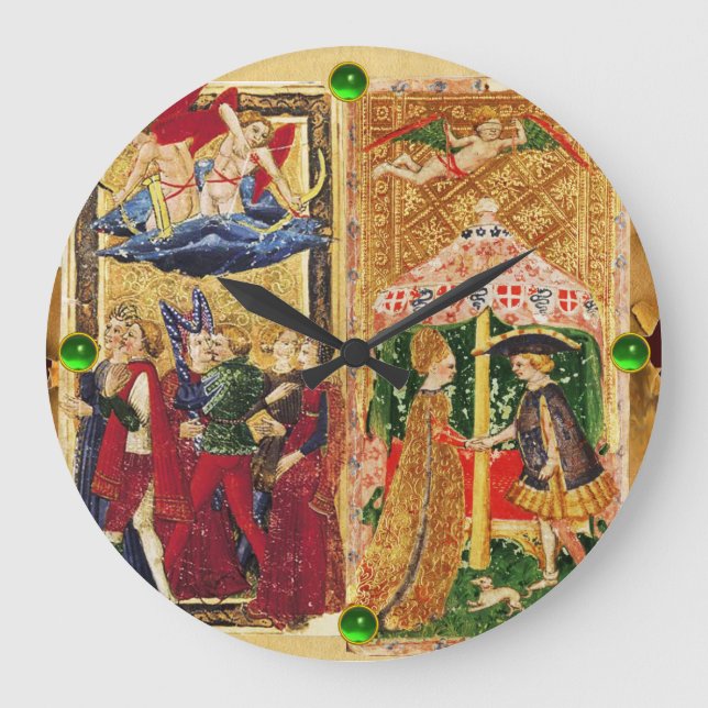 ANTIQUE RENAISSANCE TAROT 6 / ÄLSKARE STOR KLOCKA (Framsida)