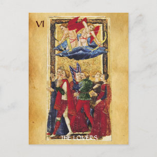 ANTIQUE RENAISSANCE TAROT 6 / ÄLSKARE VYKORT