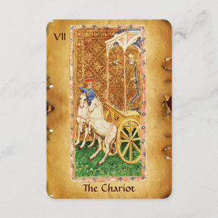 ANTIQUE RENAISSANCE TAROT 7 / CHARIOT MEDDELANDE