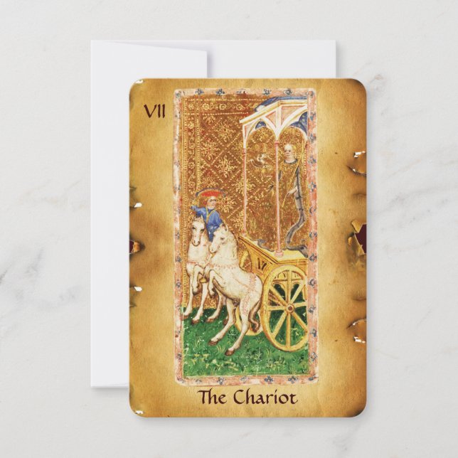 ANTIQUE RENAISSANCE TAROT 7 / CHARIOT MEDDELANDE (Framsida)