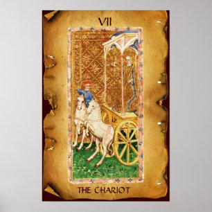 ANTIQUE RENAISSANCE TAROT 7 / CHARIOT POSTER