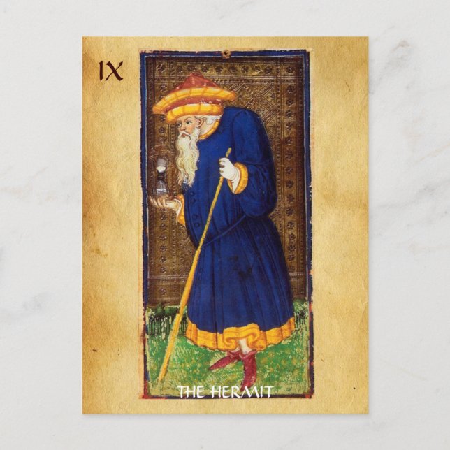 ANTIQUE RENAISSANCE TAROT 9 / HERMIT VYKORT (Framsida)