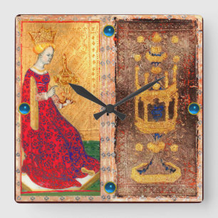 ANTIQUE RENAISSANCE TAROT/ACE OCH QUE OF KOPP FYRKANTIG KLOCKA