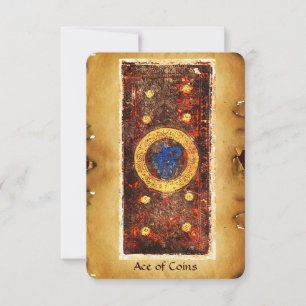 ANTIQUE RENAISSANCE TAROT/ACE OF MYNT