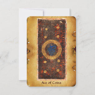 ANTIQUE RENAISSANCE TAROT/ACE OF MYNT
