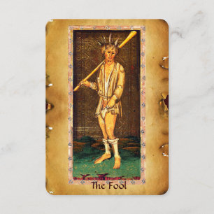 ANTIQUE RENAISSANCE TAROT/FOOL MEDDELANDE