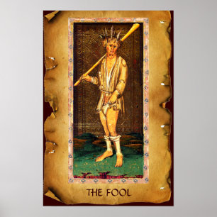 ANTIQUE RENAISSANCE TAROT/FOOL POSTER