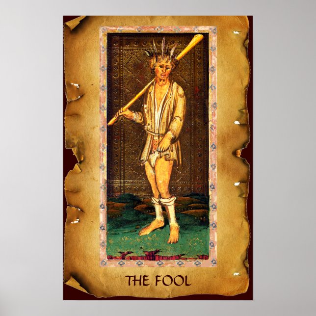 ANTIQUE RENAISSANCE TAROT/FOOL POSTER (Framsidan)