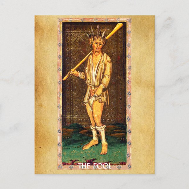 ANTIQUE RENAISSANCE TAROT/FOOL VYKORT (Framsida)