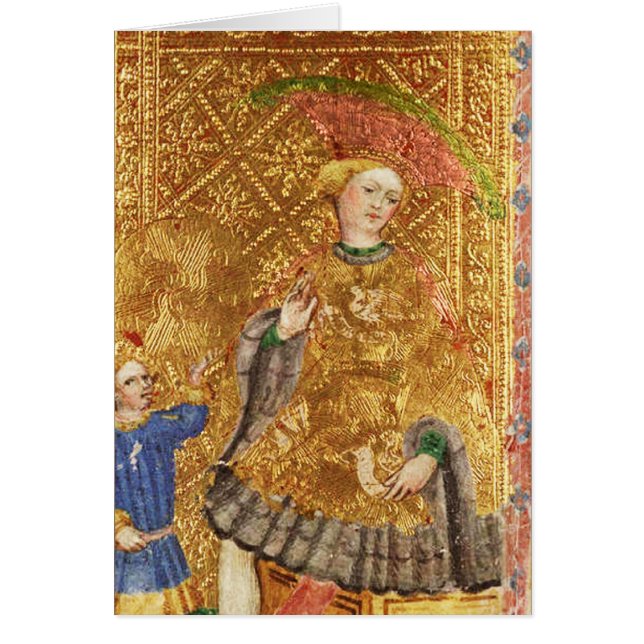 ANTIQUE RENAISSANCE TAROT/KUNG I MYNT HÄLSNINGSKORT (Framsidan)