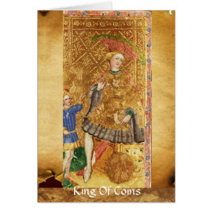 ANTIQUE RENAISSANCE TAROT/KUNG OCH QUEEN MYNT HÄLSNINGSKORT