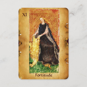 ANTIQUE RENAISSANCE TAROT THE FORTITUDE- STRENGHT MEDDELANDE