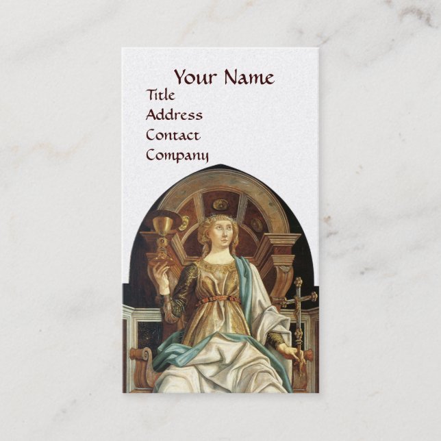 ANTIQUE RENAISSANCE TAROT THE POPE Guld Visitkort (Framsida)