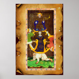 ANTIQUE RENAISSANCE TAROTS 10/FORTUNENS HJUL POSTER