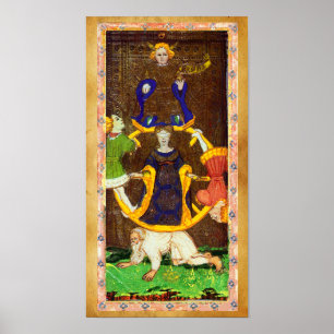 ANTIQUE RENAISSANCE TAROTS 10/FORTUNENS HJUL POSTER